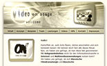 Abbildung der Startseite von Video on stage