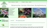 Abbildung der Startseite von Botanischer Garten München-Nymphenburg