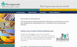 Abbildung der Startseite von PSG Programmier-Service GmbH