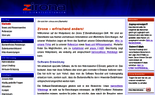 Abbildung der Startseite von Zirona