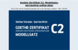 Abbildung der Startseite von Goethe-Zertifikat C2 Modellsatz