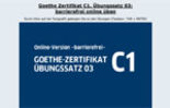 Abbildung der Startseite von Goethe-Zertifikat C1 Übungssatz 03