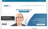 Abbildung der Startseite von Verband der Ersatzkassen (vdek)